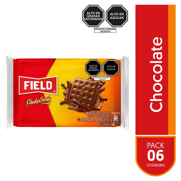 Galleta Chokosoda FIELD Paquete 6un